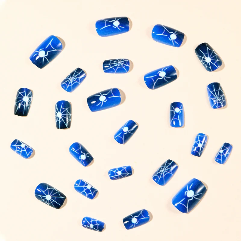 Halloween-Themed Spider Web Nail Art Extensions Stornfield