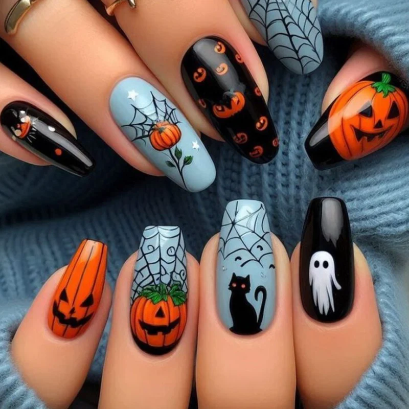 Halloween-themed Nail Art Extensions Stornfield