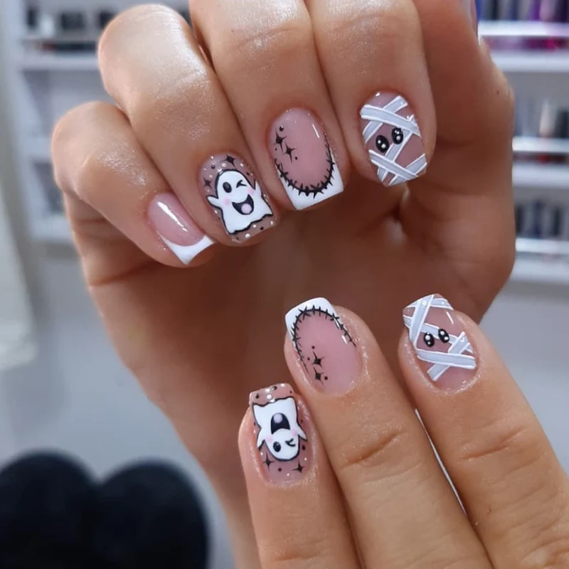 Halloween-Themed Character Nail Art Extensions Stornfield