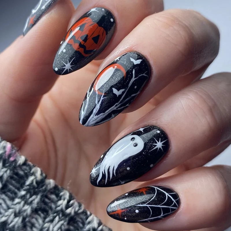 Halloween-Themed 3D Nail Art Stornfield