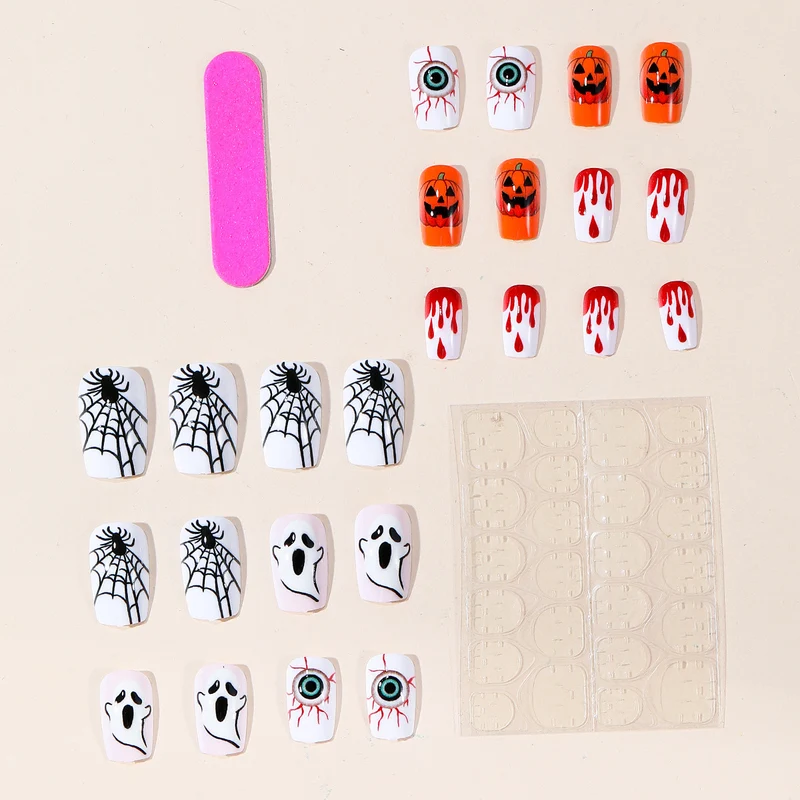 Halloween-Themed 3D Acrylic Nail Art Set Stornfield