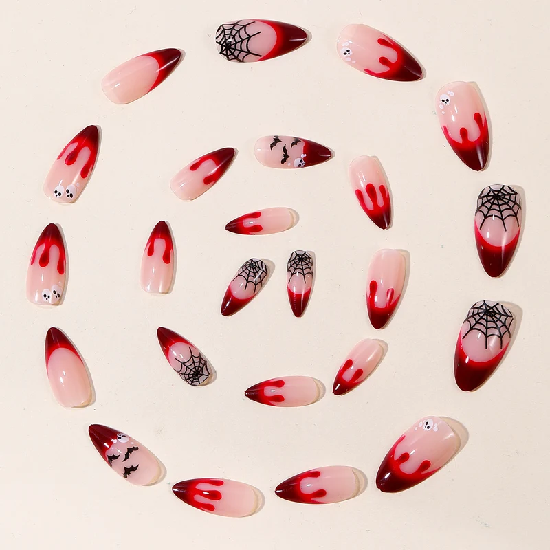 Gothic-Themed Bloody Nail Art Extensions Stornfield
