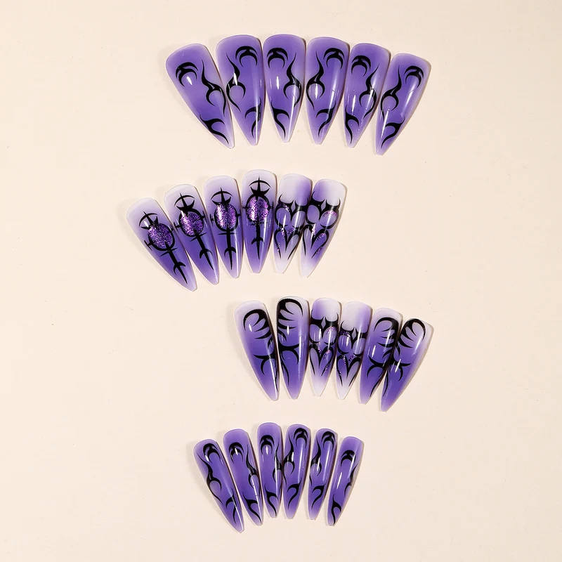 Gothic Stiletto Nail Art Extensions Stornfield