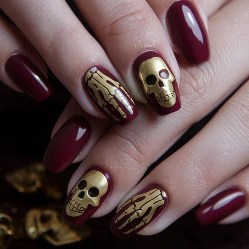 Gothic Skull Nail Art Extensions Stornfield