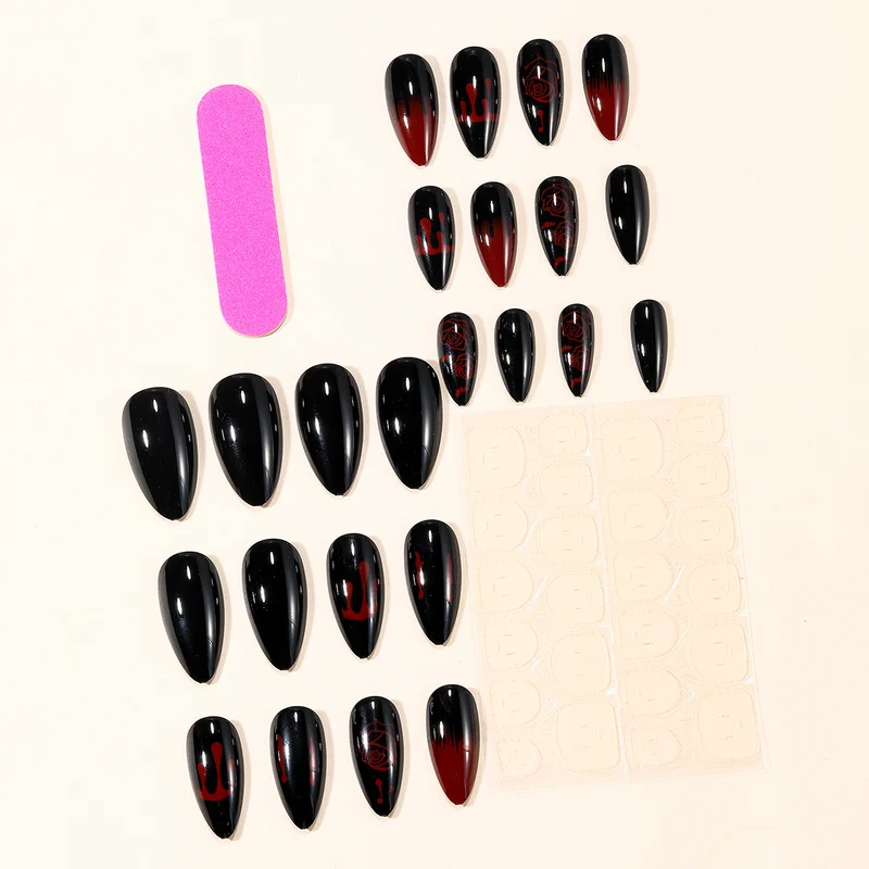 Gothic Horror Themed Nail Art Extensions Stornfield