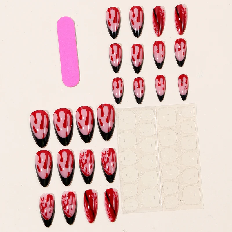 Gothic Horror Theme Stiletto Nail Art Extensions Stornfield