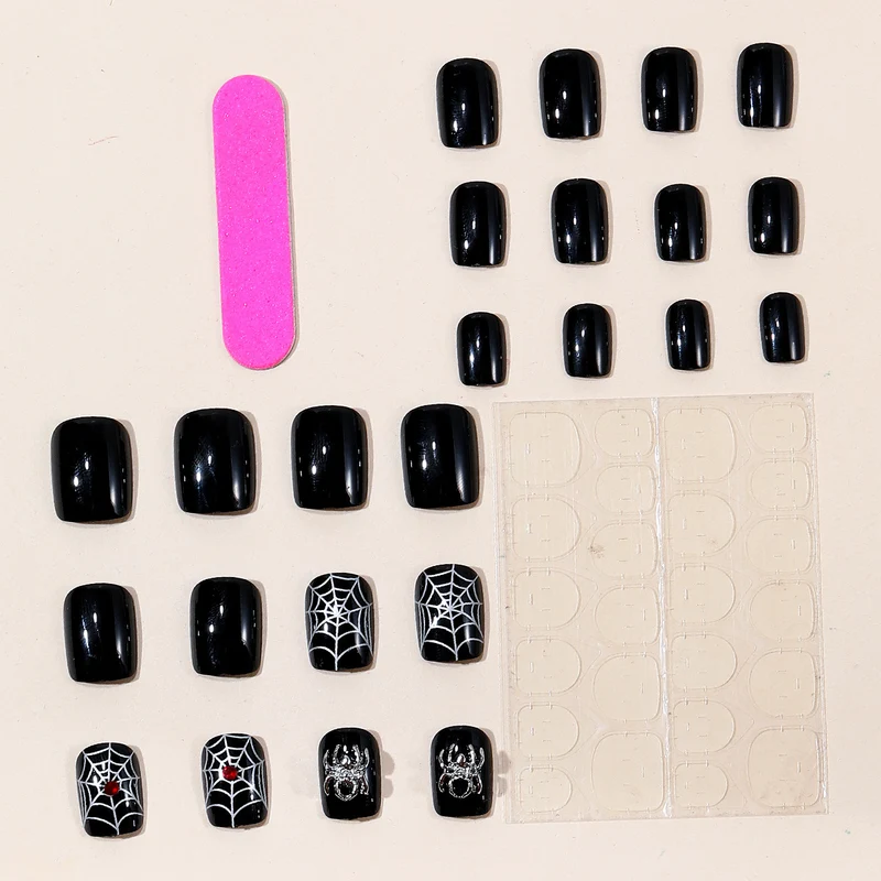 Gothic Halloween-Themed Nail Art Extensions Stornfield