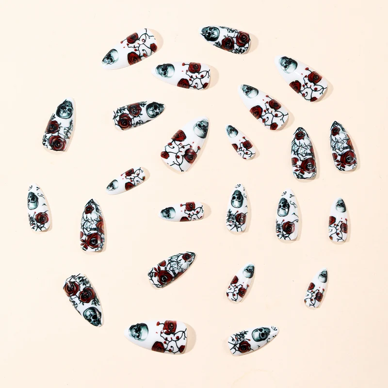 Gothic Floral Design Nail Art Extensions Stornfield