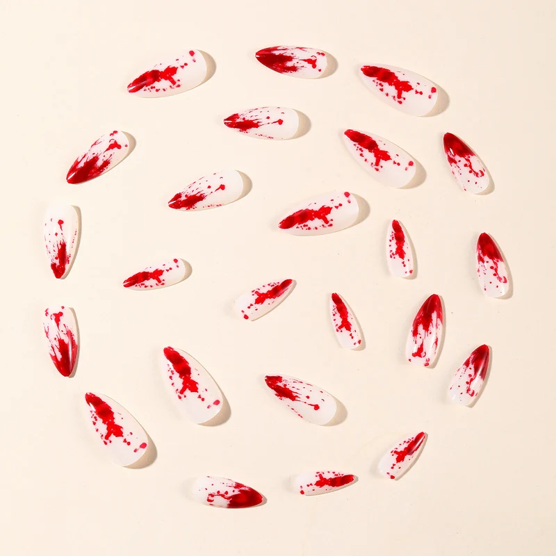 Gothic Blood Splatter Nail Art Extensions Stornfield