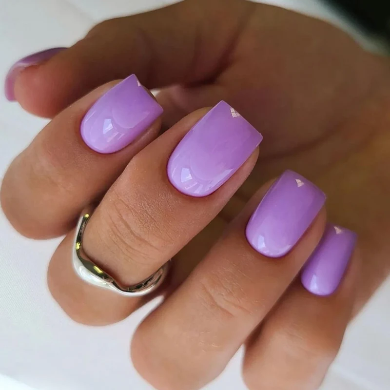 Glossy Square Nail Extensions Stornfield