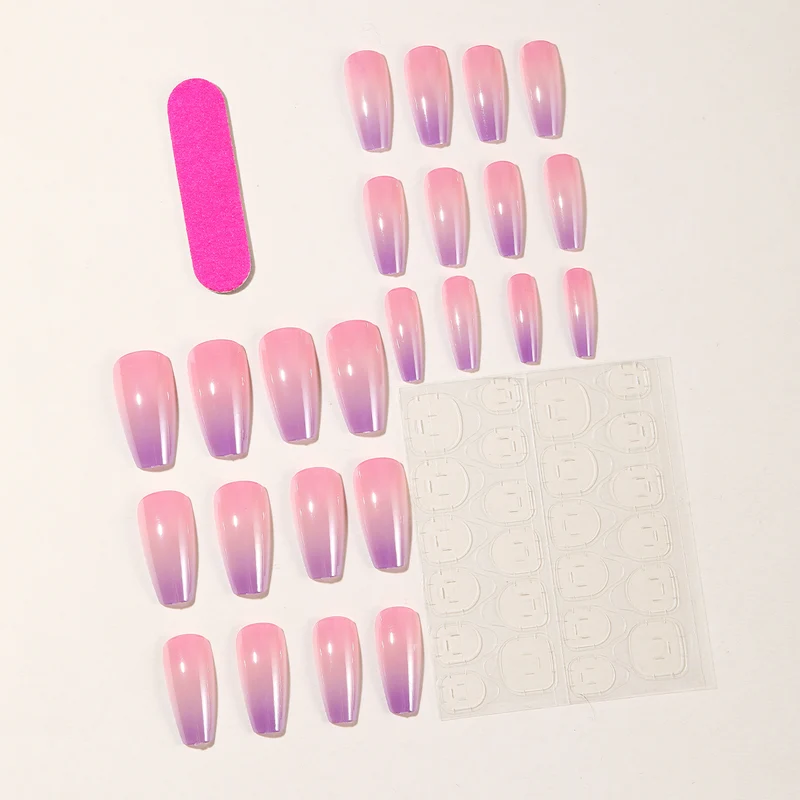 Glossy Ombre Gel Nail Art Extensions Stornfield