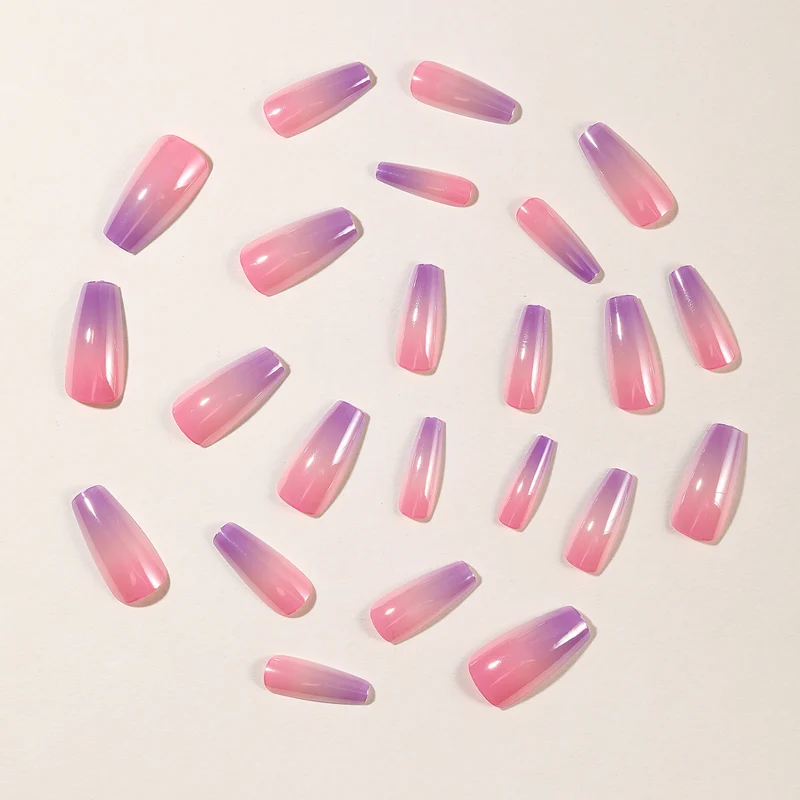 Glossy Ombre Gel Nail Art Extensions Stornfield