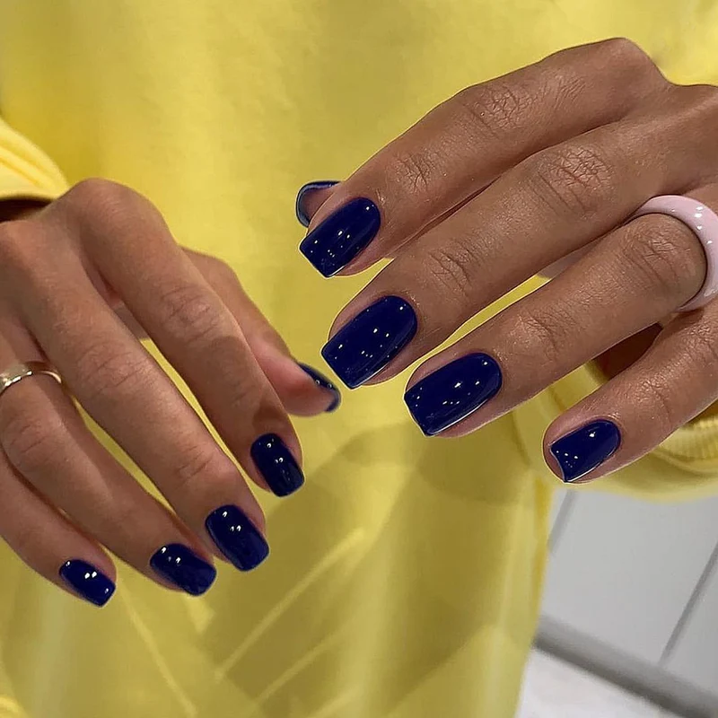 Glossy Long Square Nail Extensions Stornfield