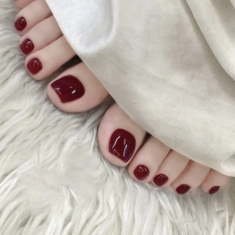 Glossy Gel Toe Nail Art Stornfield