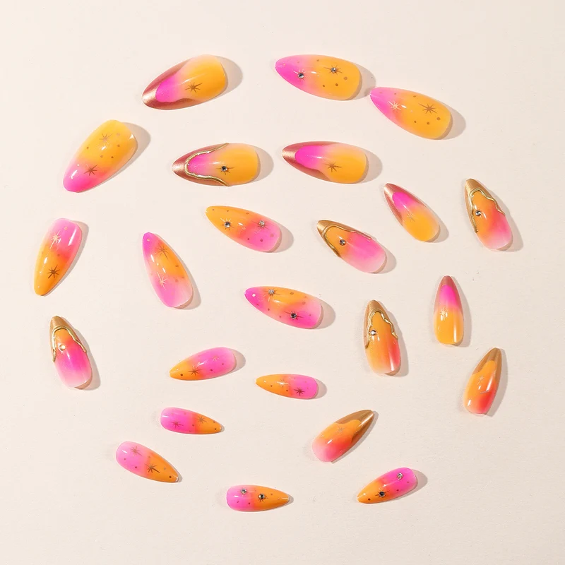 Glitzy Gradient Stiletto Nail Art Set Stornfield