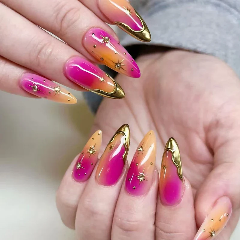 Glitzy Gradient Stiletto Nail Art Set Stornfield