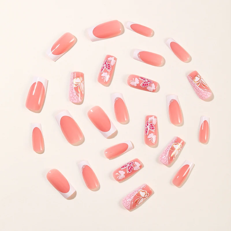 Floral Embellished Acrylic Nail Enhancements Stornfield