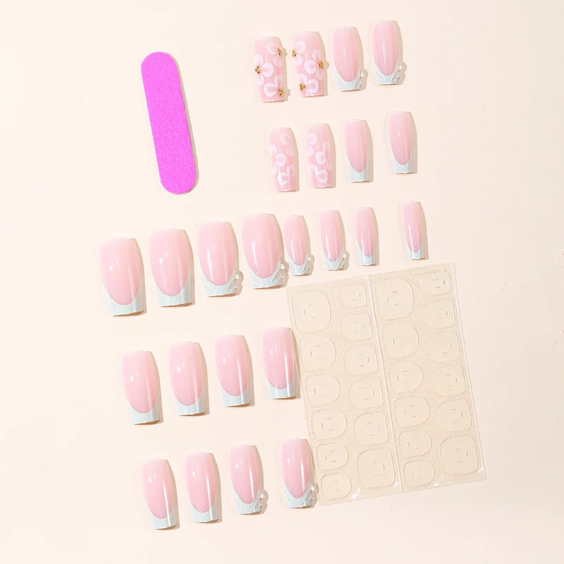 Floral Art Acrylic Nail Extensions Stornfield