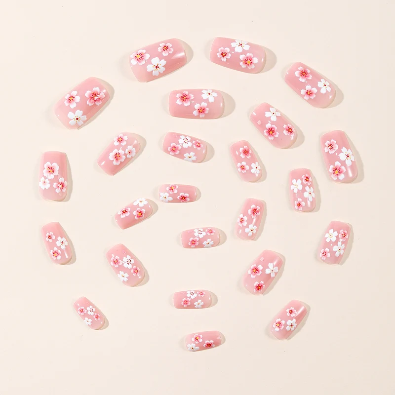 Floral Acrylic Nail Art Extensions Stornfield 1789713374