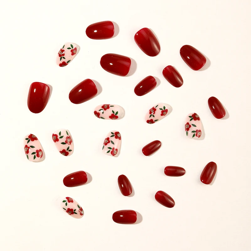 Floral Accent Nail Art Extensions Stornfield