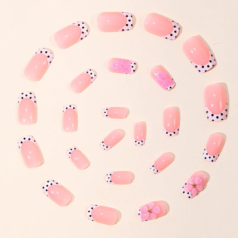 Floral Accent Gel Nail Extensions Stornfield