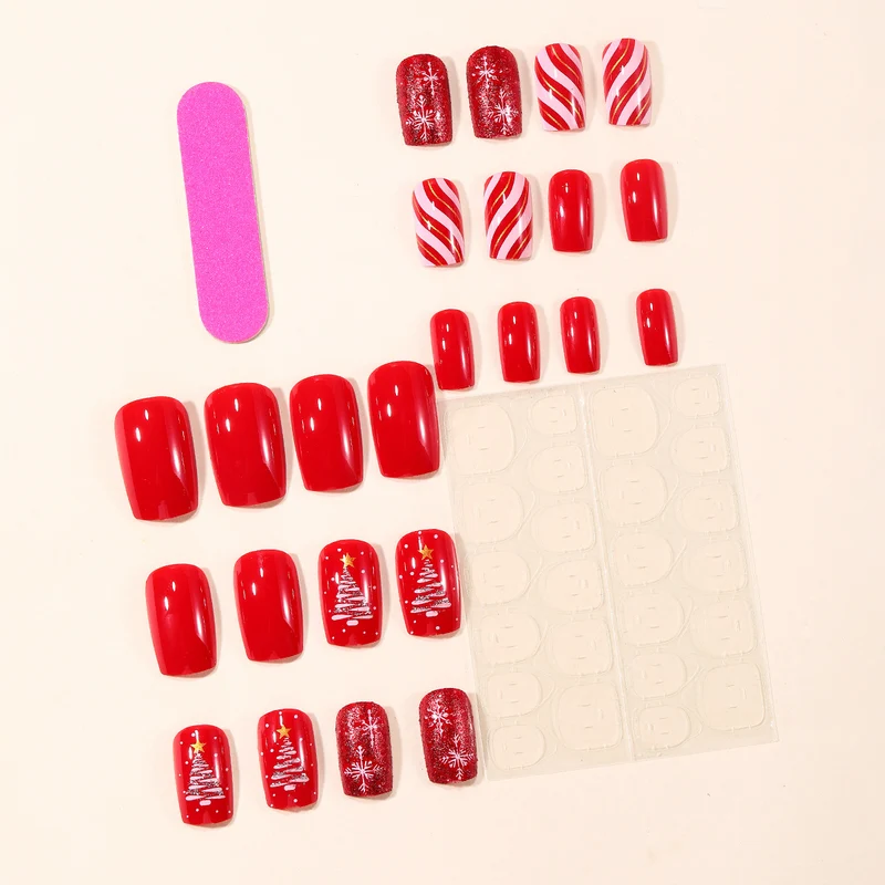 Festive Winter-Themed Nail Art Set Stornfield