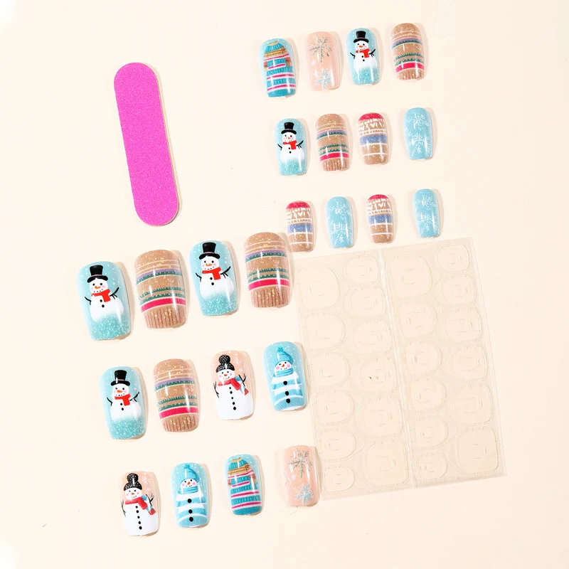 Festive Winter-Themed Nail Art Extensions Stornfield 1789713348