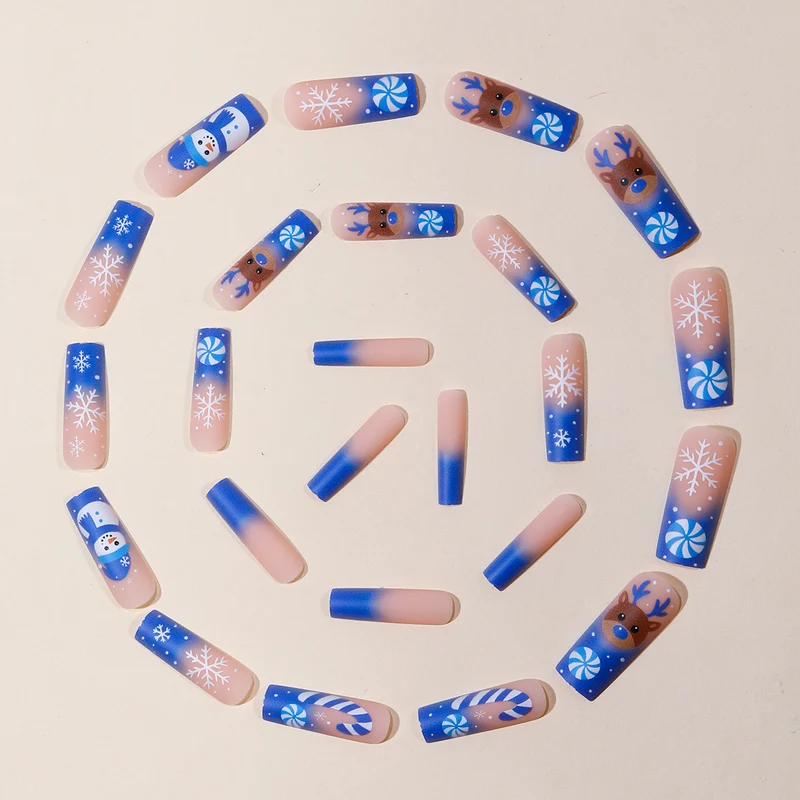 Festive Winter-Themed 3D Nail Art Extensions Stornfield