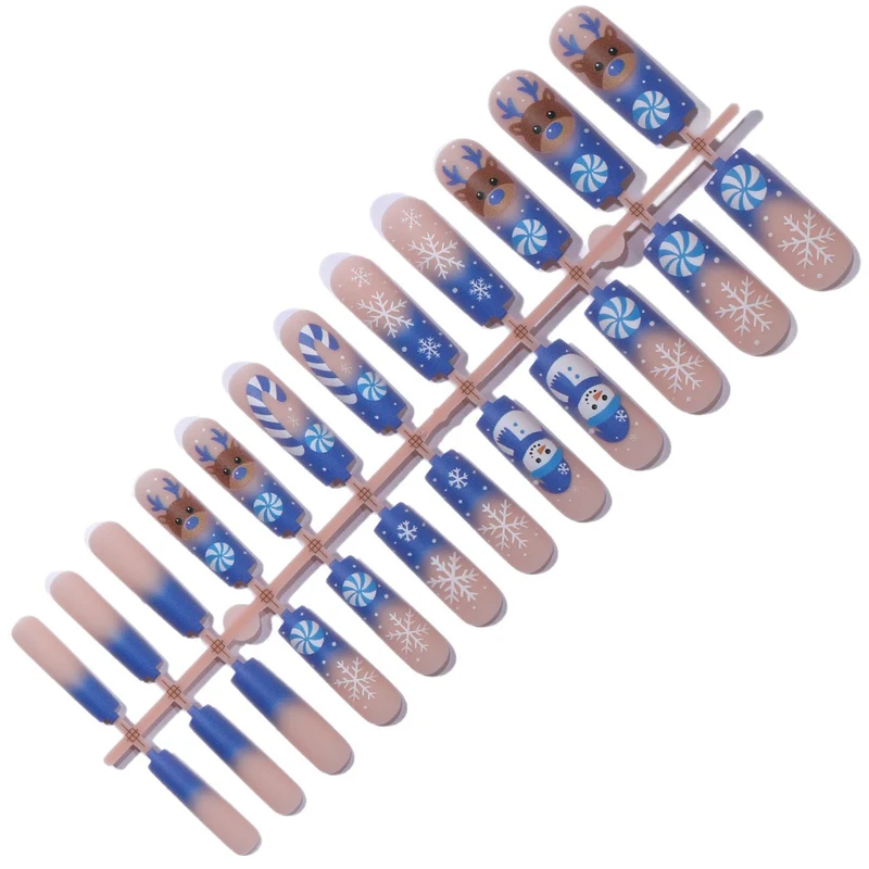 Festive Winter-Themed 3D Nail Art Extensions Stornfield