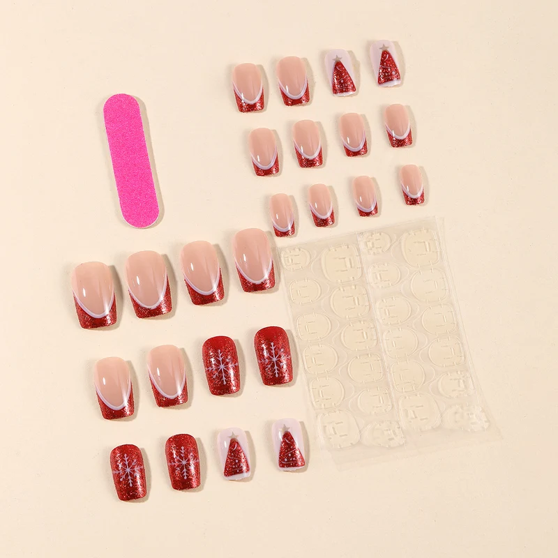 Festive Themed Acrylic Nail Art Extensions Stornfield