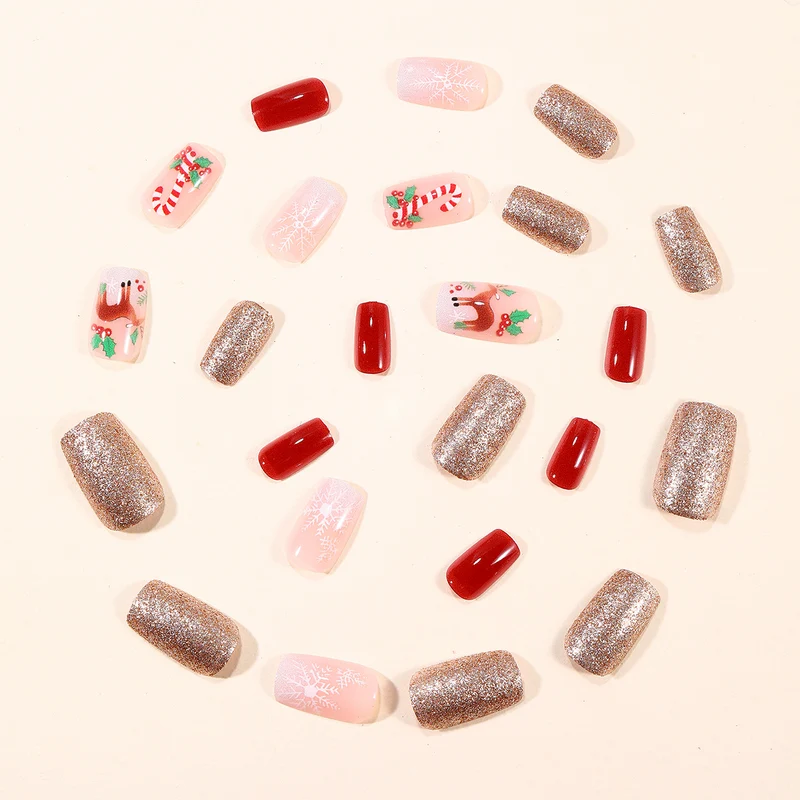 Festive Holiday-Themed Nail Art Extensions Stornfield 1789713372