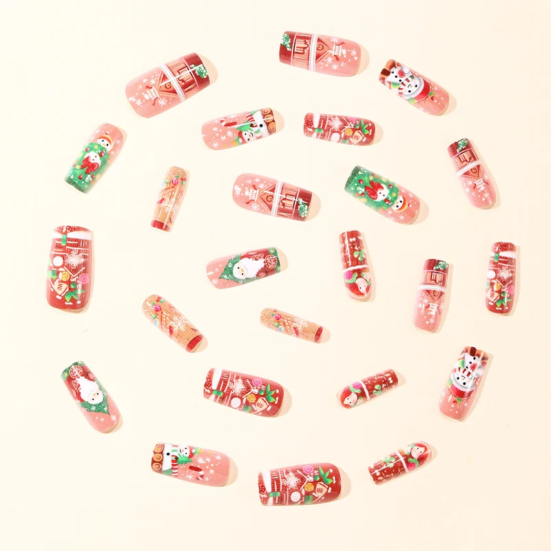 Festive Holiday-Themed 3D Nail Art Set Stornfield