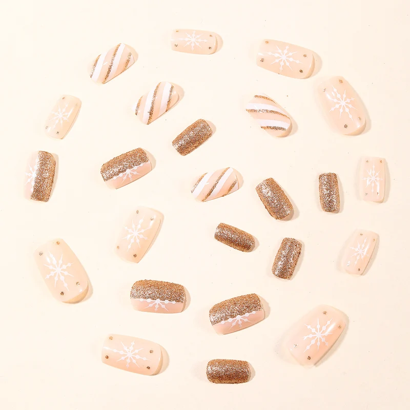 Festive 3D Glitter Nail Art Extensions Stornfield