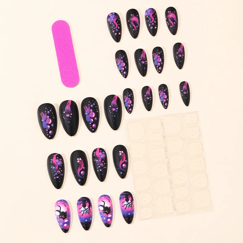 Fantasy-Inspired Stiletto Nail Art Extensions Stornfield