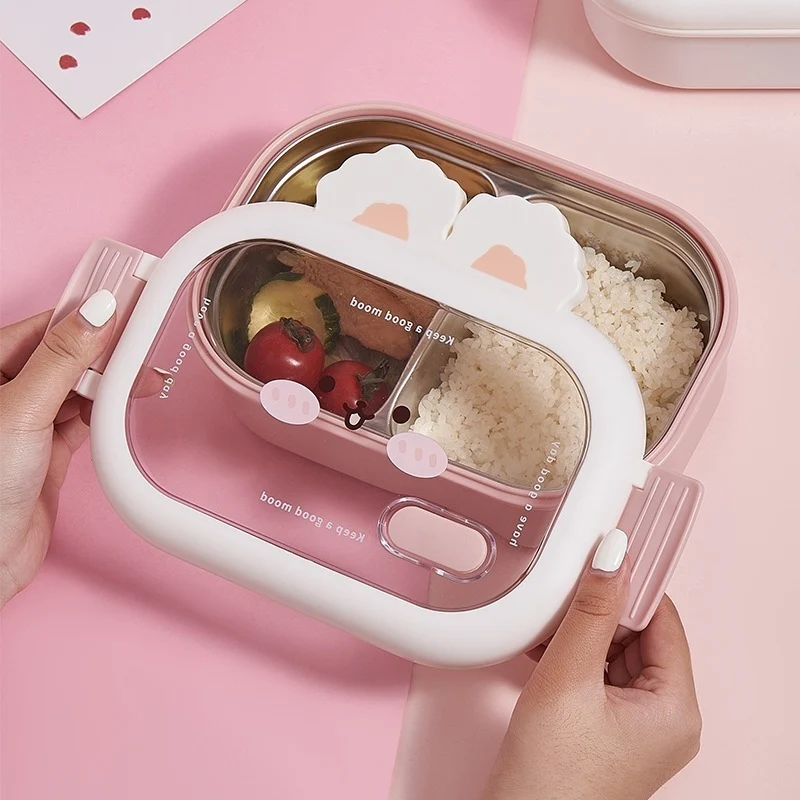Cute Animal Design Multi-Compartment Bento Box