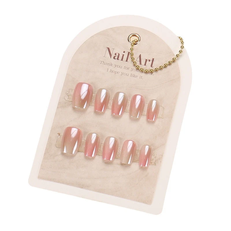 Premium Glossy Press-On Nail Set mit Farbverlauf-Finish Karnz