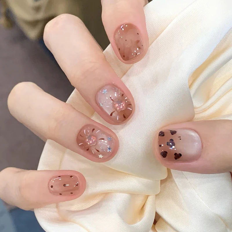 Premium Glittery Press-On Nail Set Karnz