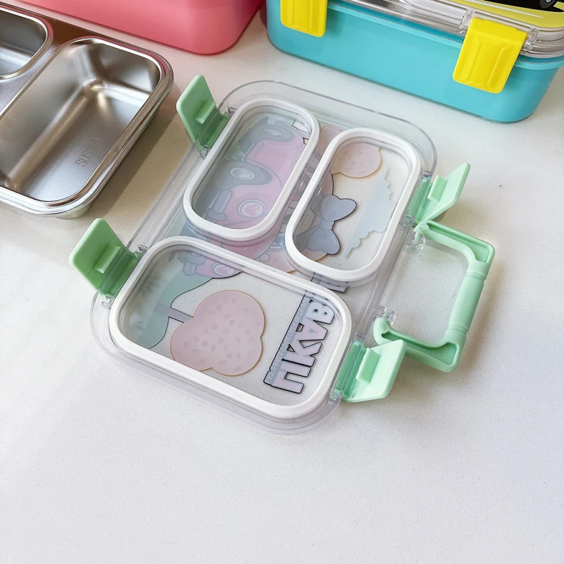 Cartoon-Themed Multi-Compartment Lunch Container