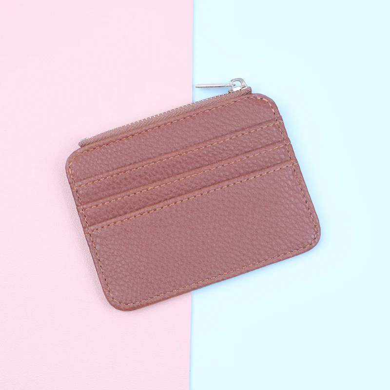 Leather Zippered Card Holder