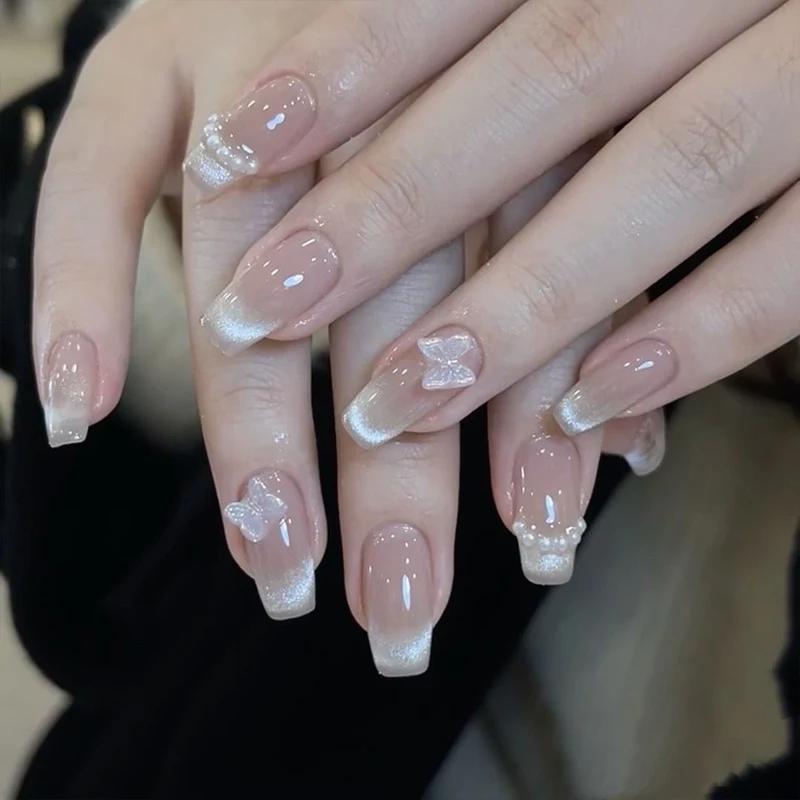 Premium Künstlerische Lange Stiletto-Nagelspitzen mit Aufwändigen Verzierungen Karnz
