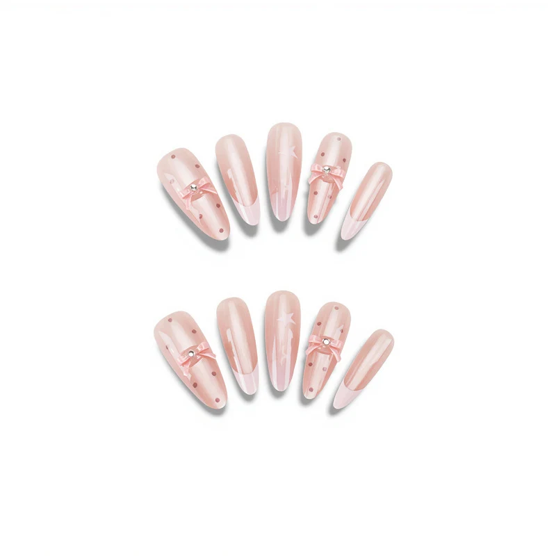 Moderne elegante Press-On Nagelset Karnz