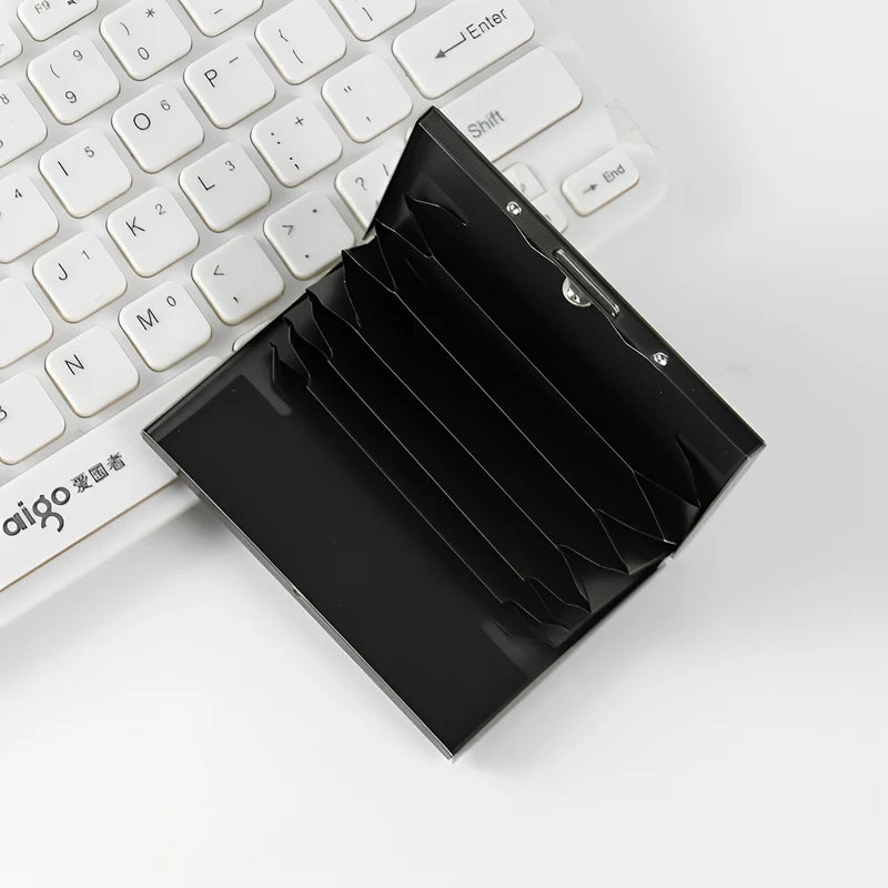 Sleek Aluminum Business Card Holder