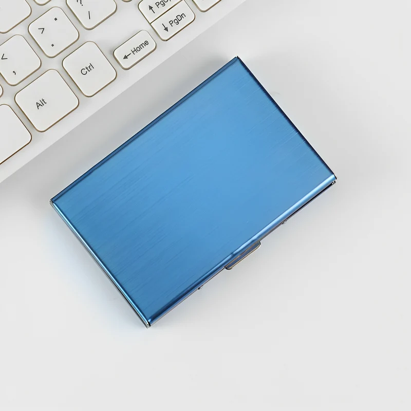 Sleek Aluminum Business Card Holder