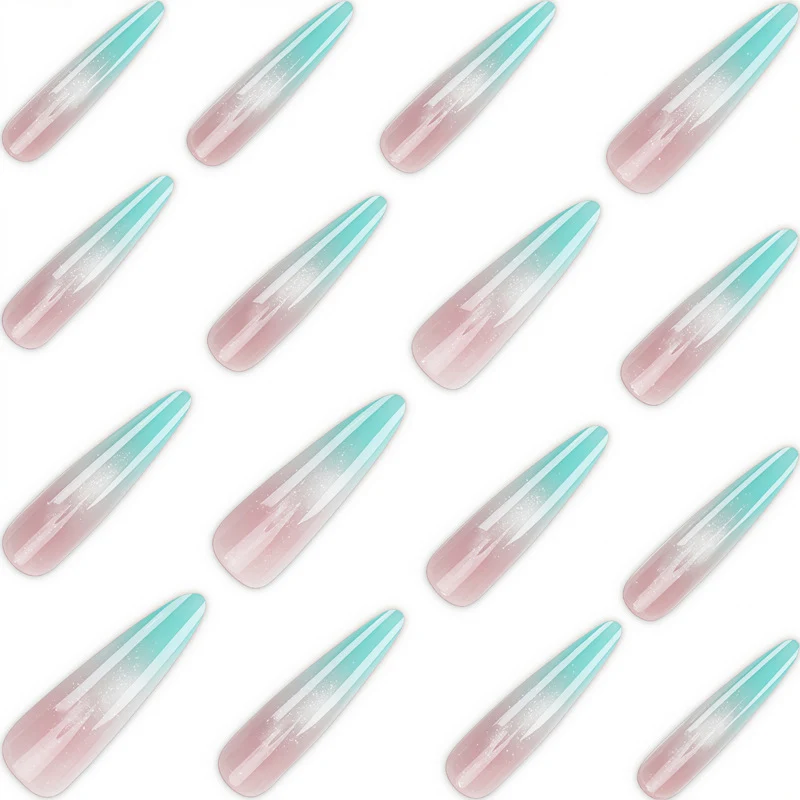 Iridescent Stiletto Press-On Nägel Karnz