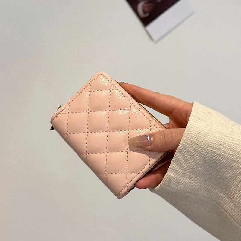 Quilted Zippered Compact Wallet