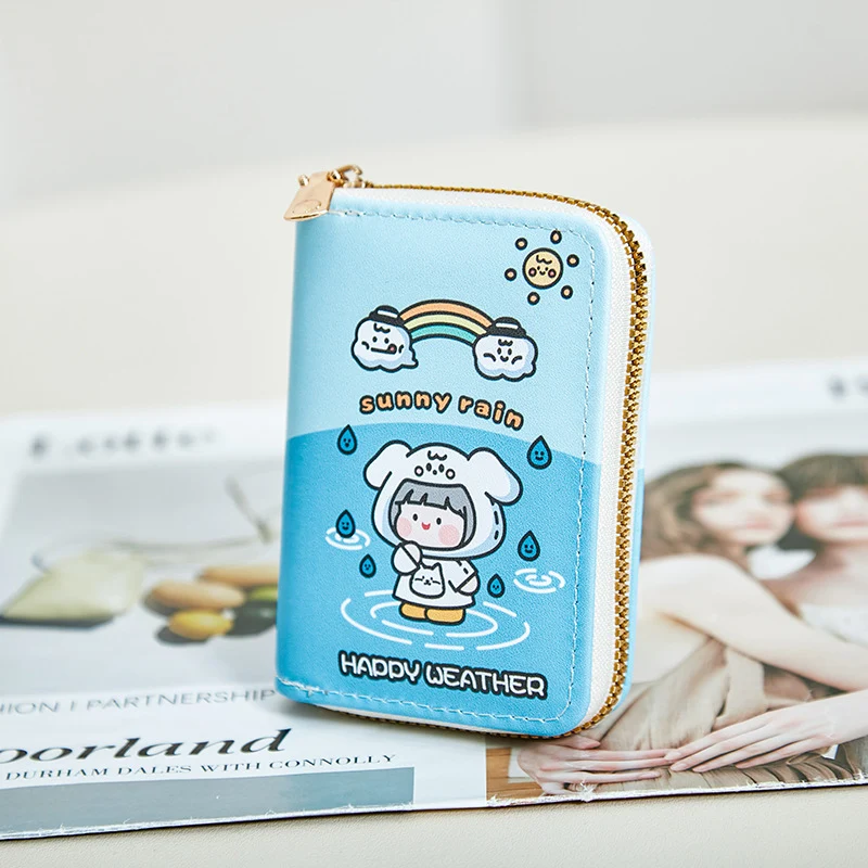 Fun Cartoon Print Zipper Wallet