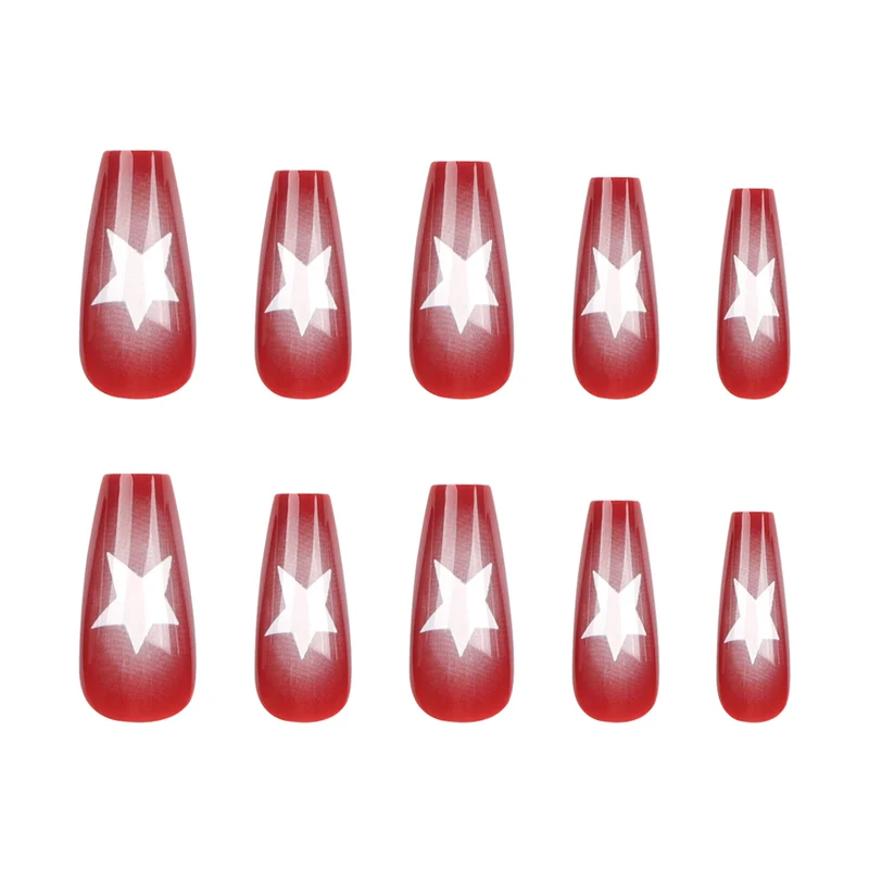 Kunstvolle Nagelkunst mit Sternenmuster Karnz