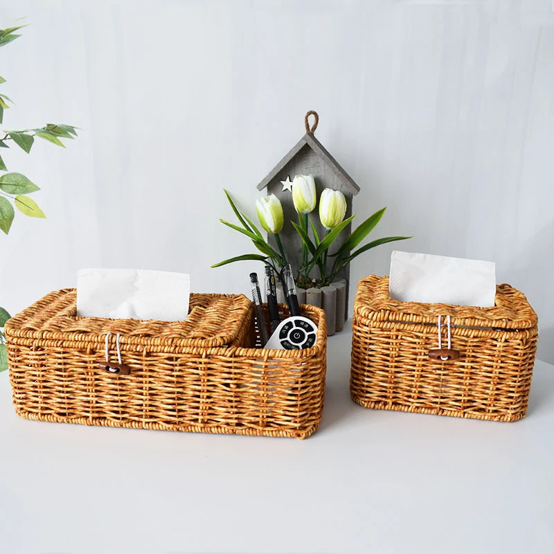 Handcrafted Woven Storage Organizer with Lid Stornfield