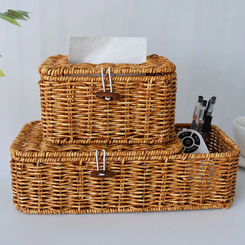 Handcrafted Woven Storage Organizer with Lid Stornfield