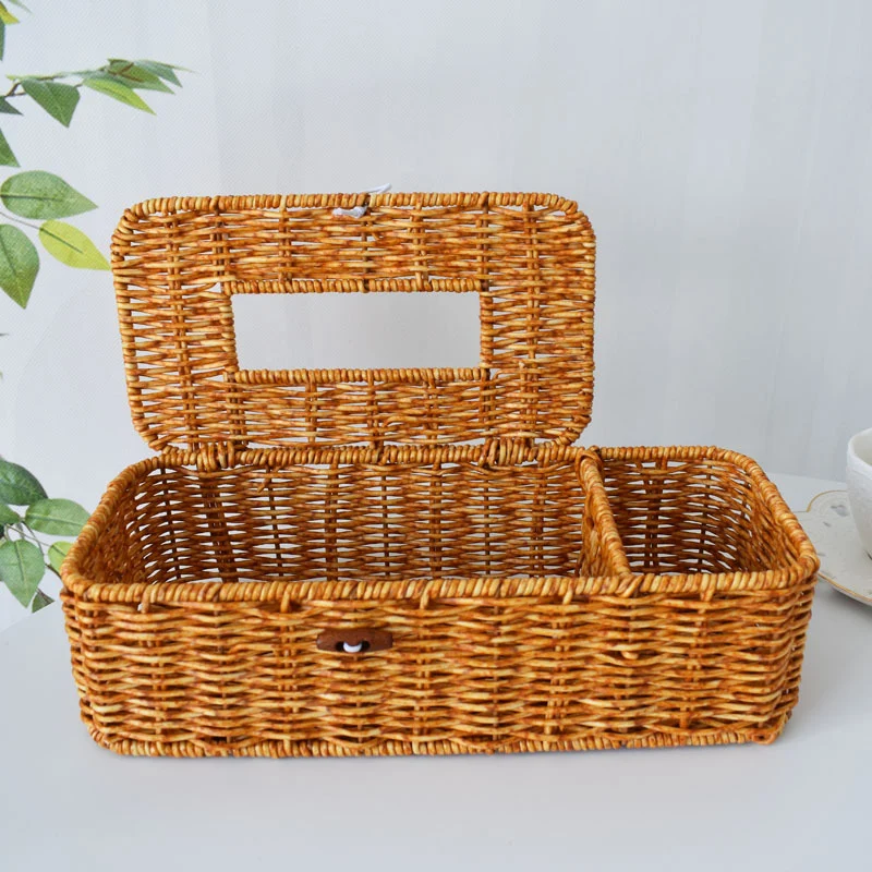 Handcrafted Woven Storage Organizer with Lid Stornfield